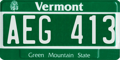 VT license plate AEG413