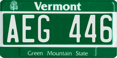 VT license plate AEG446