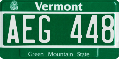 VT license plate AEG448