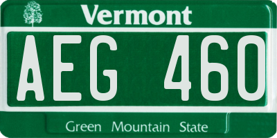 VT license plate AEG460