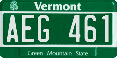 VT license plate AEG461