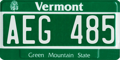 VT license plate AEG485