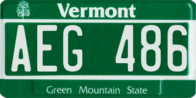 VT license plate AEG486