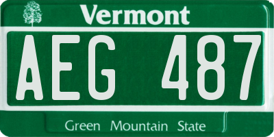 VT license plate AEG487
