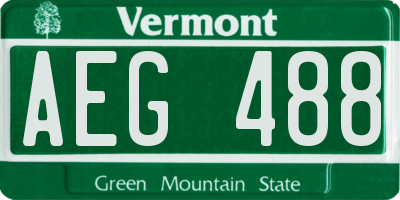 VT license plate AEG488