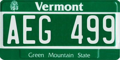 VT license plate AEG499
