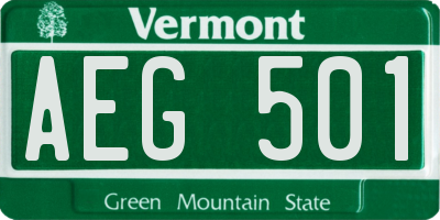 VT license plate AEG501