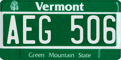 VT license plate AEG506