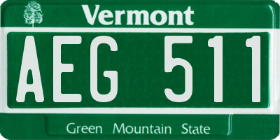 VT license plate AEG511