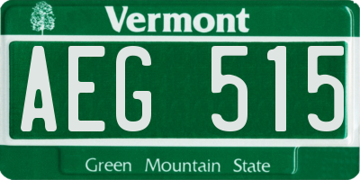 VT license plate AEG515