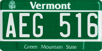 VT license plate AEG516