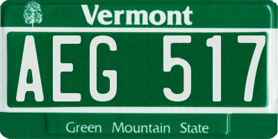 VT license plate AEG517