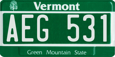 VT license plate AEG531