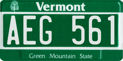VT license plate AEG561