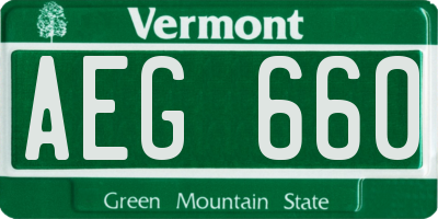 VT license plate AEG660