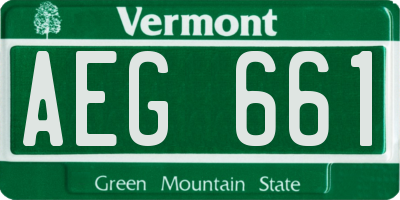 VT license plate AEG661