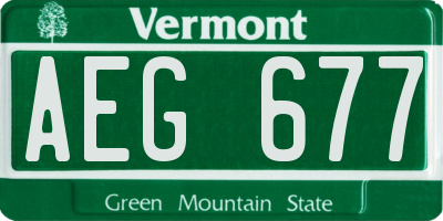 VT license plate AEG677