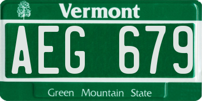 VT license plate AEG679