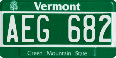 VT license plate AEG682