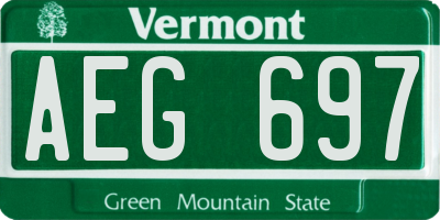 VT license plate AEG697