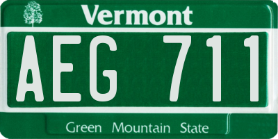 VT license plate AEG711