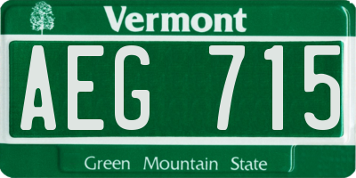 VT license plate AEG715