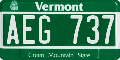 VT license plate AEG737