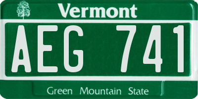 VT license plate AEG741