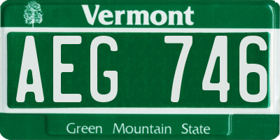 VT license plate AEG746