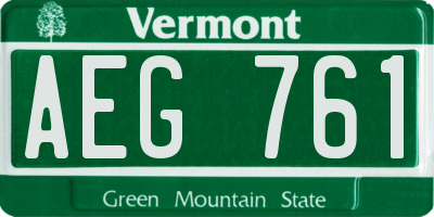 VT license plate AEG761