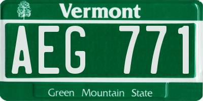 VT license plate AEG771