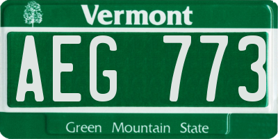 VT license plate AEG773