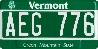 VT license plate AEG776