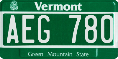 VT license plate AEG780