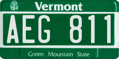 VT license plate AEG811