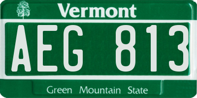 VT license plate AEG813