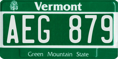 VT license plate AEG879