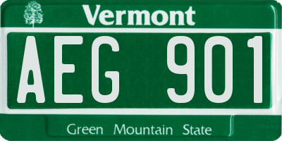 VT license plate AEG901