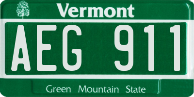VT license plate AEG911