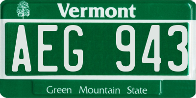 VT license plate AEG943