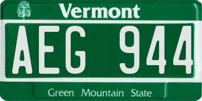VT license plate AEG944