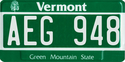 VT license plate AEG948