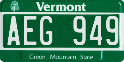VT license plate AEG949