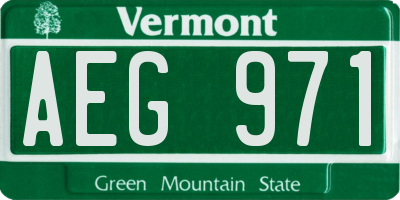 VT license plate AEG971