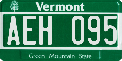 VT license plate AEH095