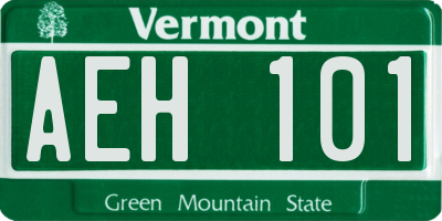 VT license plate AEH101