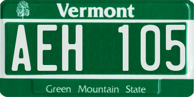 VT license plate AEH105