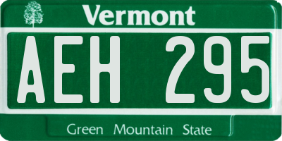 VT license plate AEH295