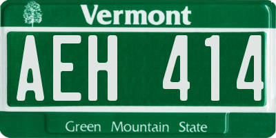 VT license plate AEH414