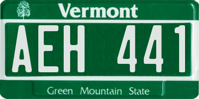 VT license plate AEH441